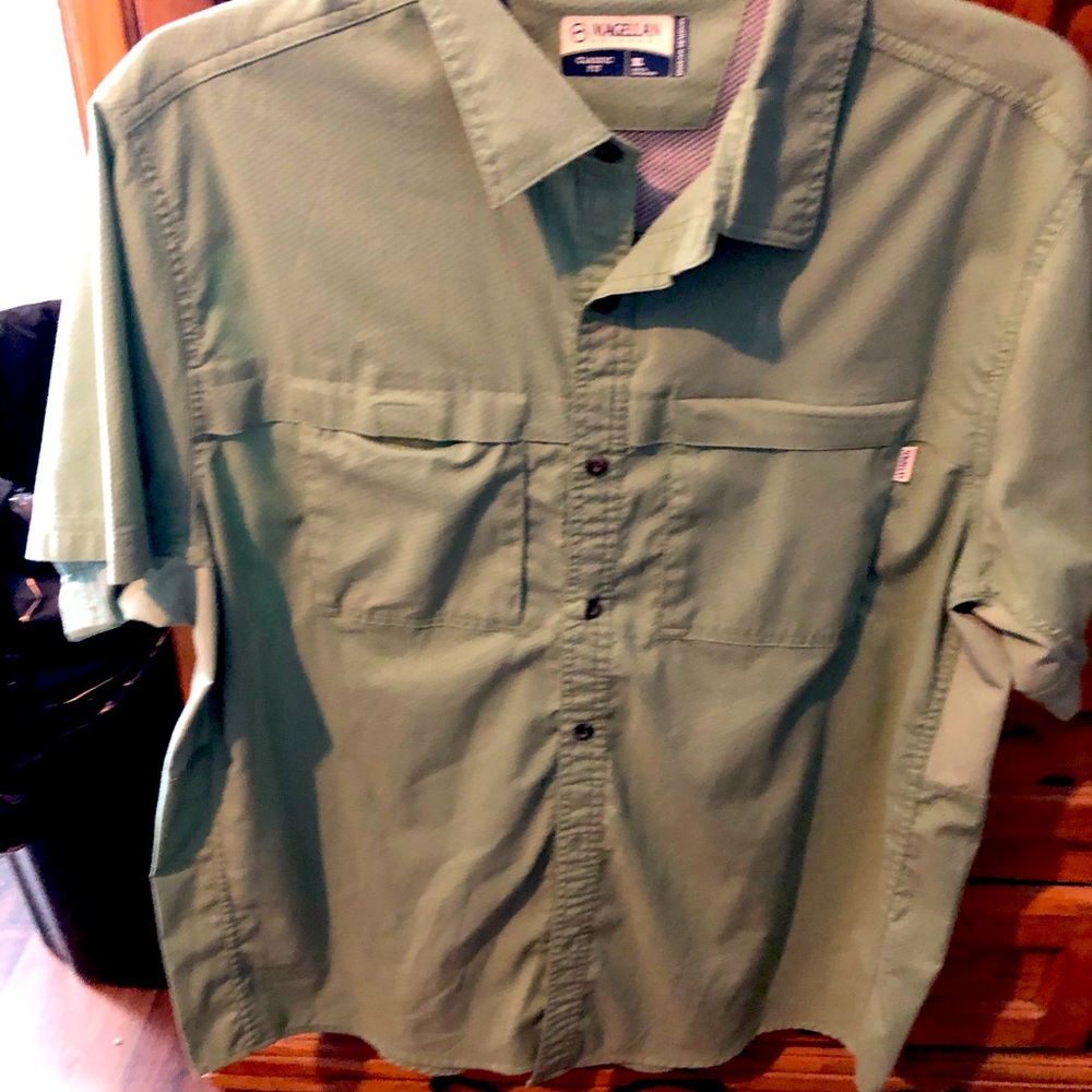 Short sleeve button up casual shirts. Sold separately or buy 1 get 1 free.